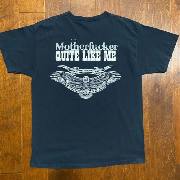 Fruit Of The Loom Kid Rock American Bad A** Vintage Tee Black White Mens Size XL - Picture 4 of 8